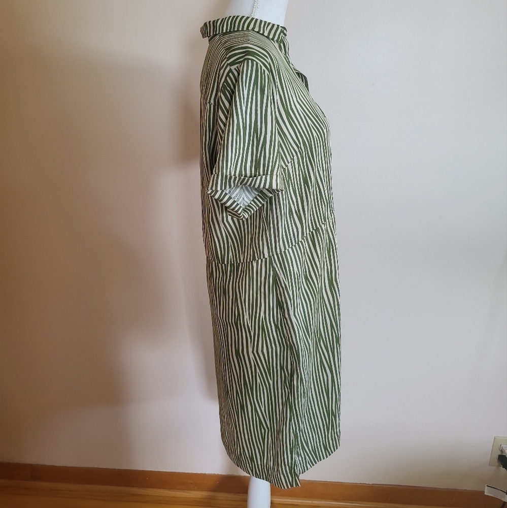 Nice Things Paloma S Printed Shirt Dress Green Size 10 - Picture 3 of 8